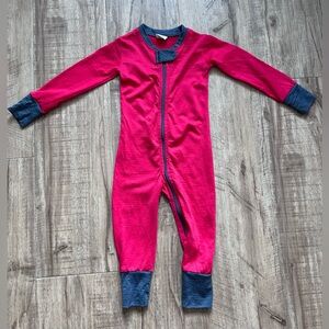 Wee Woollies 100% PURE MERINO wool full zip one piece infant sleeper organic eco